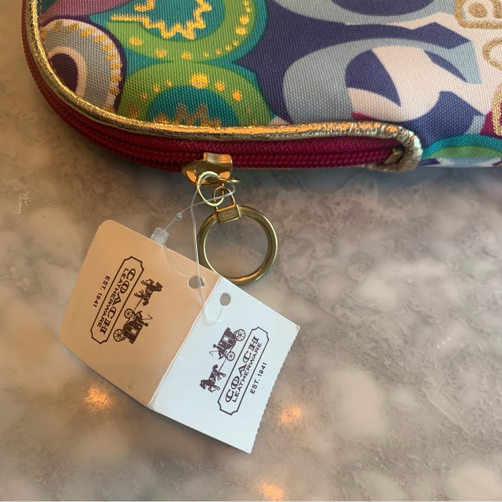 Coach Poppy Multicolor Zip Pouch - Picture 6 of 9